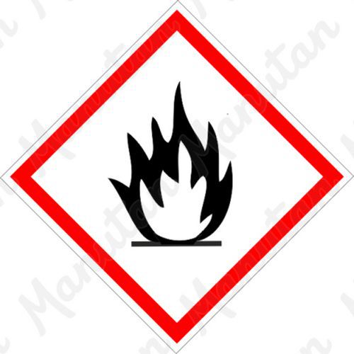 Hořlavé č.02, samolepka 52 x 52 x 0,1 mm, arch 20 ks