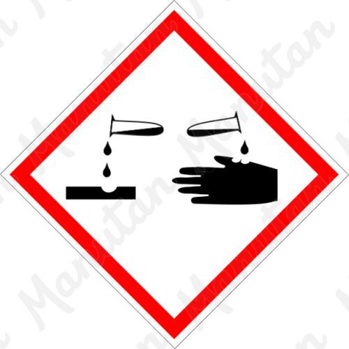 Korozivní č.05, samolepka 148 x 148 x 0,1 mm