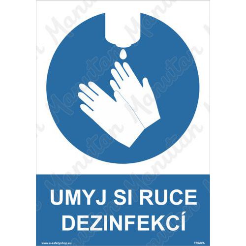Umyj si ruce dezinfekcí, plast 148 x 210 x 0,5 mm A5