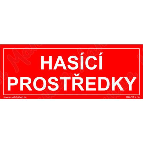 Hasicí prostředky, samolepka 210 x 80 x 0,1 mm