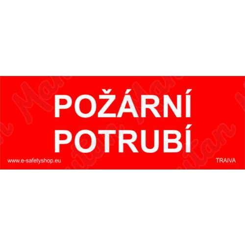 Požární potrubí, samolepka 210 x 80 x 0,1 mm