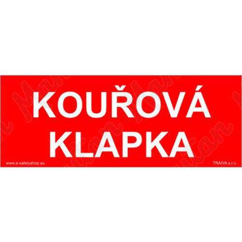 Kouřová klapka, samolepka 150 x 50 x 0,1 mm