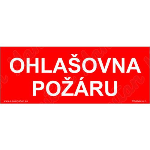 Ohlašovna požáru, plast 150 x 50 x 0,5 mm