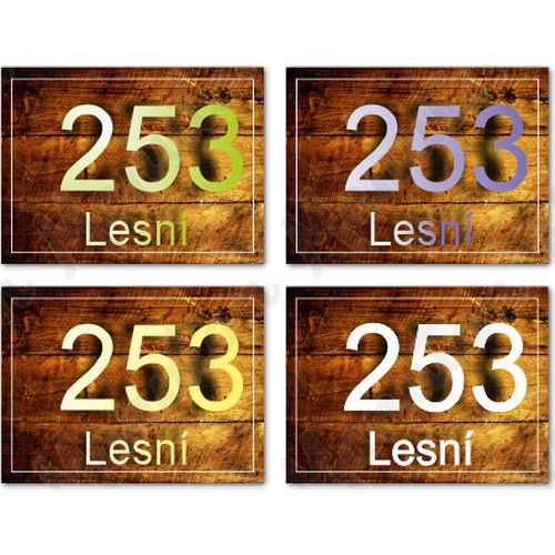 Domovní číslo, plast 210 x 148 x 2 mm A5, design Herold