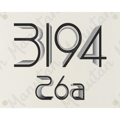 Domovní číslo vlastní návrh, plast 210 x 148 x 2 mm A5