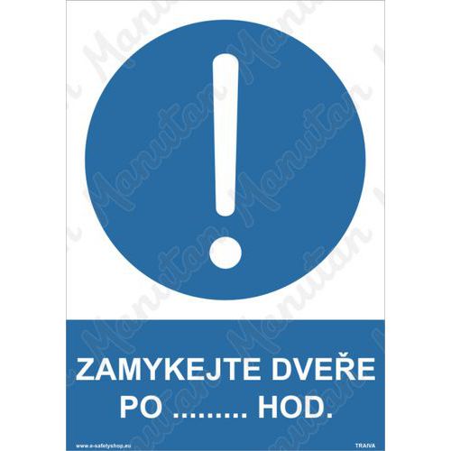 Zamykejte dveře po h, samolepka 148 x 210 x 0,1 mm A5