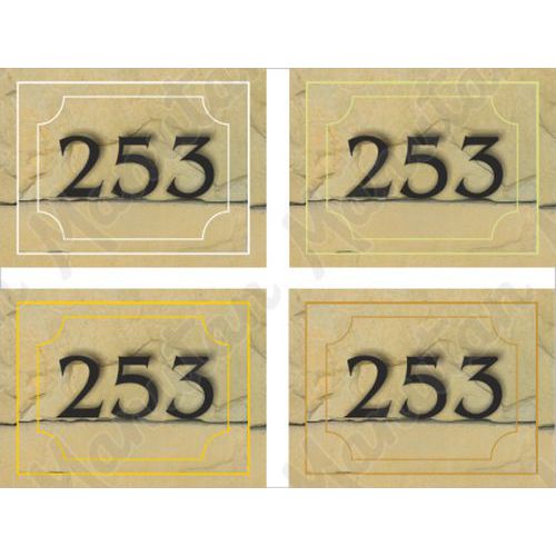 Domovní číslo, plast 210 x 148 x 2 mm A5, pískové verze D