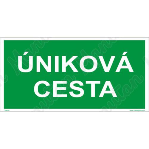 Úniková cesta, samolepka 200 x 100 x 0,4 mm, fotoluminiscenční
