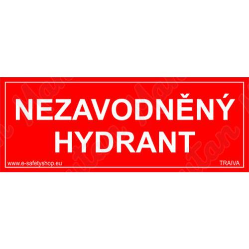 Nazavodněný hydrant, plast 210 x 80 x 0,5 mm