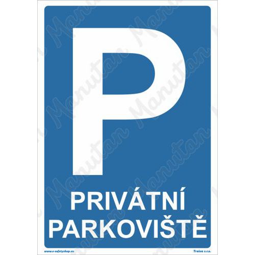 Privátní parkoviště, plast 210 x 297 x 2 mm A4