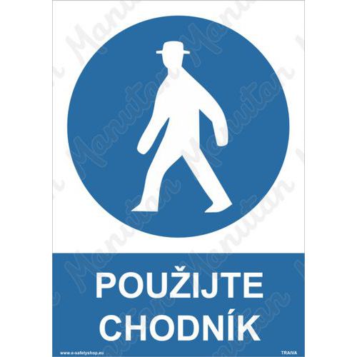 Použijte chodník, samolepka 148 x 210 x 0,1 mm A5