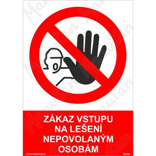 Zákaz vstupu na lešení nepovolaným osobám, plast 210 x 297 x 0,5 mm A4