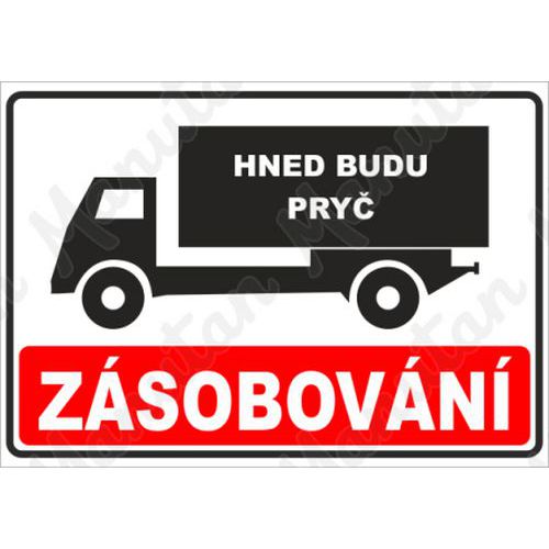 Zásobování, samolepka 210 x 148 x 0,1 mm A5