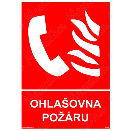 Ohlašovna požáru, plast 105 x 148 x 0,5 mm A6