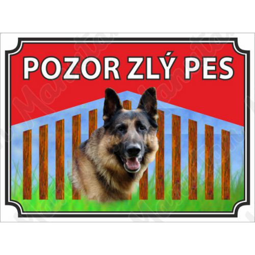 Pozor zlý pes, plast 210 x 148 x 0,5 mm A5