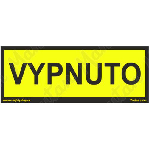 Vypnuto, samolepka 75 x 25 x 0,1 mm, arch 24 ks