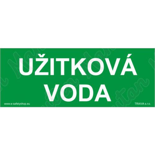 Užitková voda, plast 210 x 80 x 0,5 mm