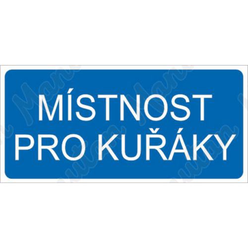 Místnost pro kuřáky, samolepka 190 x 90 x 0,1 mm