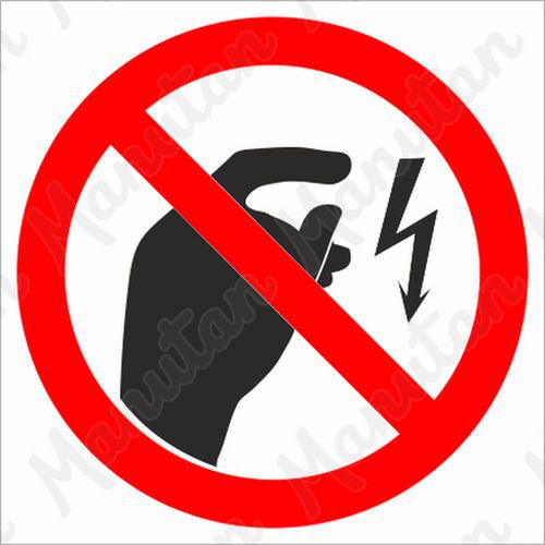 Nedotýkat se vysoké napětí, plast 92 x 92 x 0,5 mm