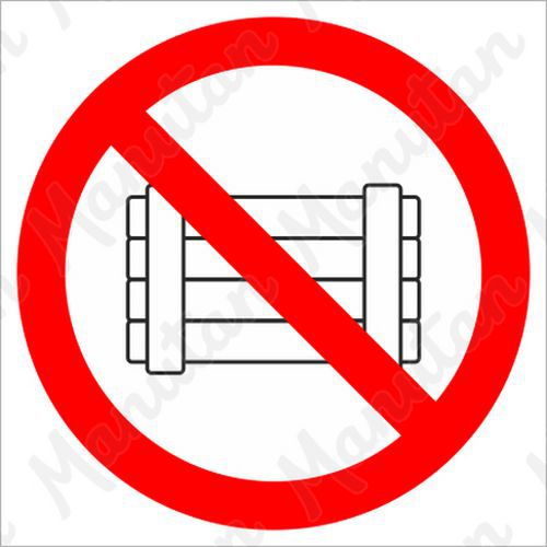 Neodkládat neskladovat, samolepka 92 x 92 x 0,1 mm