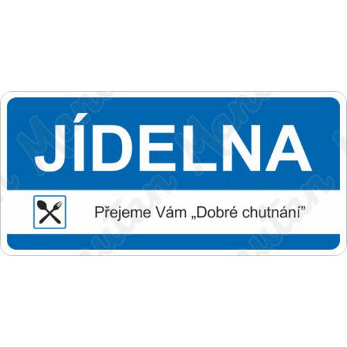 Jídelna dobrou chuť, plast 190 x 90 x 0,5 mm