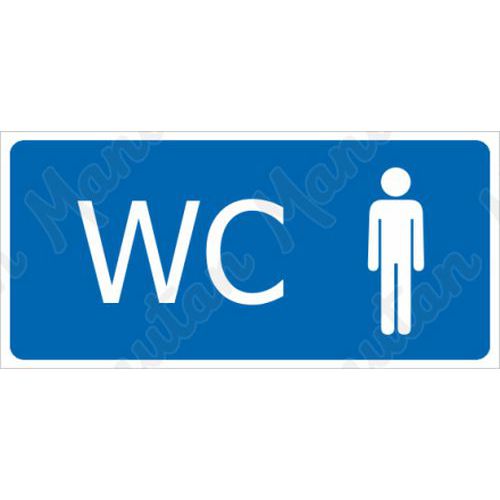 WC muži, samolepka 190 x 90 x 0,1 mm