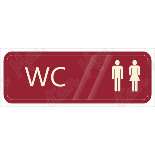 WC muži i dámy, samolepka 200 x 70 x 0,1 mm, zelená