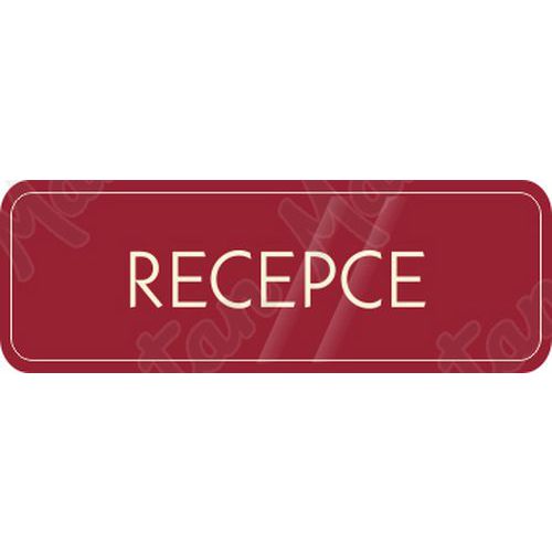 Recepce, samolepka 200 x 70 x 0,1 mm, červená
