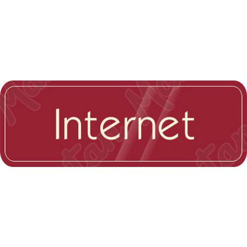 Internet, samolepka 200 x 70 x 0,1 mm, průhledná modrá