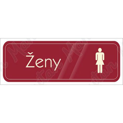 WC ženy, samolepka 200 x 70 x 0,1 mm, červená