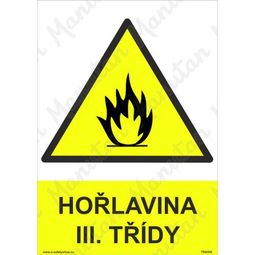 Hořlaviny lll. třídy, plast 210 x 297 x 0,5 mm A4