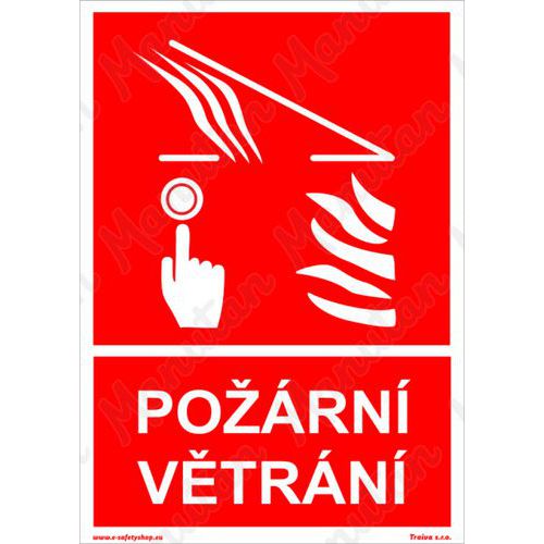 Požární větrání, plast 148 x 210 x 0,5 mm A5