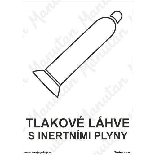 Tlakové láhve s inertními plyny, samolepka 148 x 210 x 0,1 mm A5