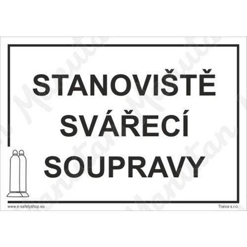 Stanoviště svářecí soupravy, plast 297 x 210 x 0,5 mm A4