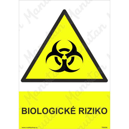Biologické riziko, plast 148 x 210 x 2 mm A5