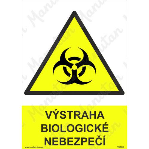 Výstraha biologické nebezpečí, samolepka 297 x 420 x 0,1 mm A3