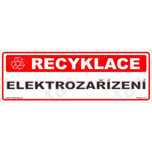 Recyklace elektrozařízení, plast 290 x 100 x 0,5 mm