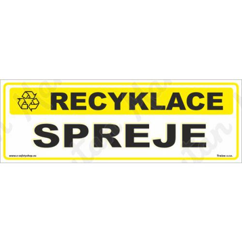 Recyklace spreje, samolepka 290 x 100 x 0,1 mm
