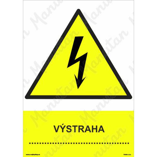 Výstraha, samolepka 148 x 210 x 0,1 mm A5