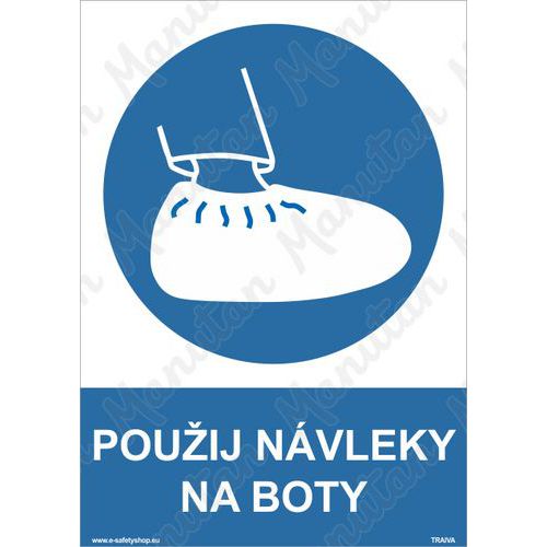 Použij návleky na boty, samolepka 148 x 210 x 0,1 mm A5