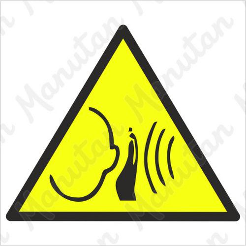 Výstraha náhlý silný zvuk, samolepka 150 x 150 x 0,1 mm