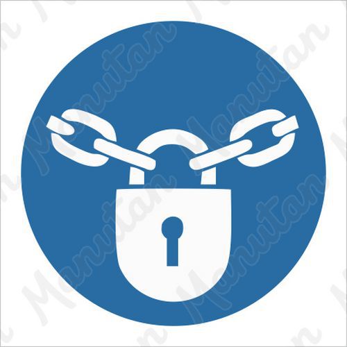 Ponechat uzamčené, samolepka 150 x 150 x 0,1 mm