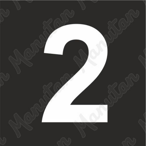 Šablona číslice 2, plast 940 x 940 x 0,5 mm výška číslice 630 mm