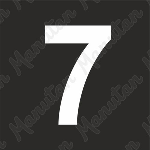 Šablona číslice 7, plast 235 x 235 x 0,5 mm výška číslice 160 mm