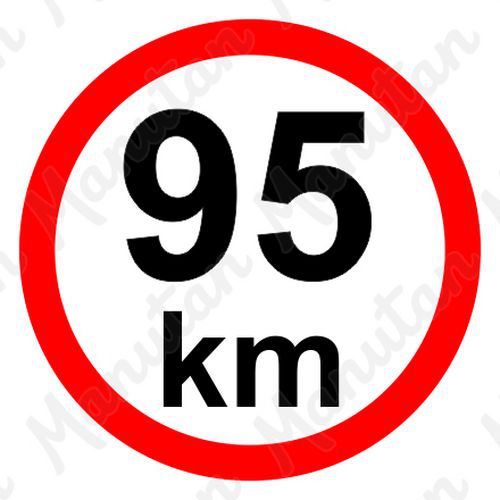 Omezení rychlosti 95 km/h, samolepka D 200 mm