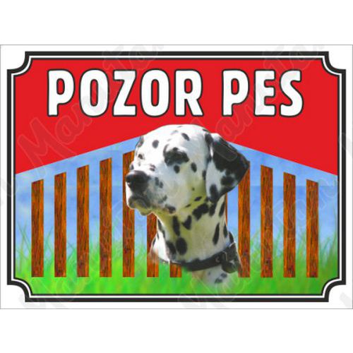 Pozor pes - Dalmatin, plast 210 x 148 x 0,5 mm A5