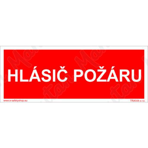 Hlásič požáru, plast 150 x 50 x 1,1 mm, fotoluminiscenční