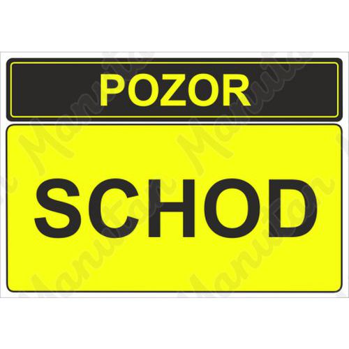Pozor schod, samolepka 297 x 210 x 0,1 mm A4