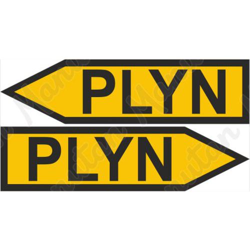 Plyn, plast 285 x 74 x 0,5 mm vpravo