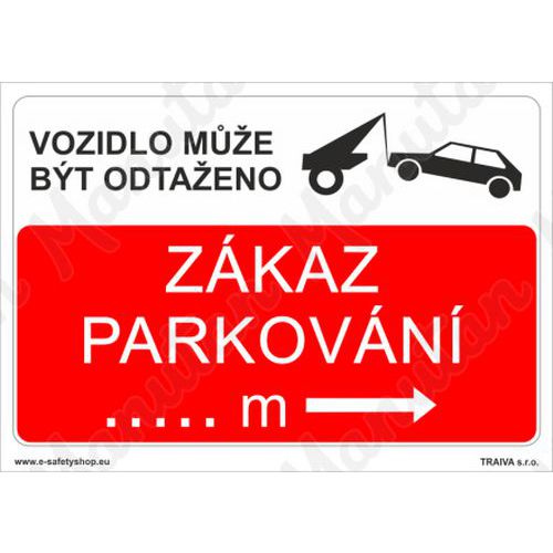 Zákaz parkování, plast 594 x 420 x 2 mm